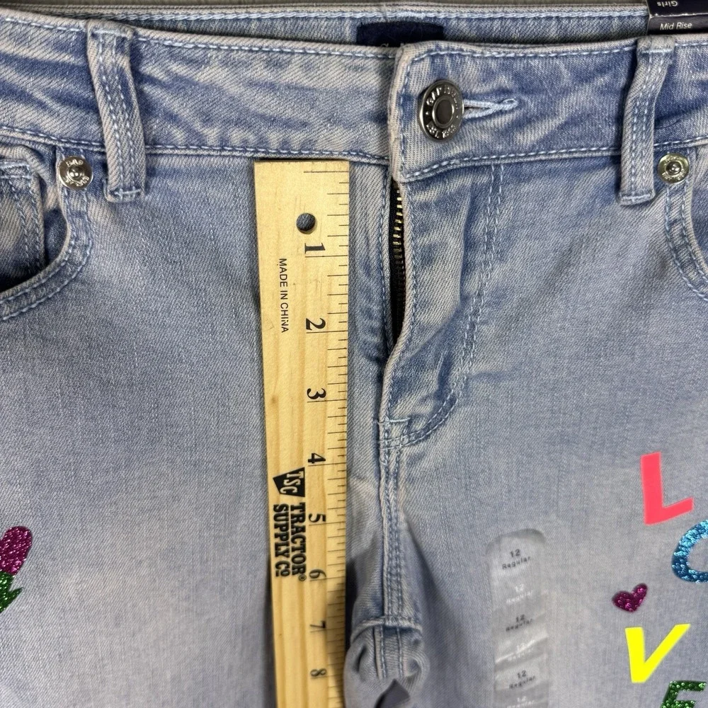 GAP Girls High Stretch Super Skinny Jeans Sz 12 Light Bling‎ LOVE NWT